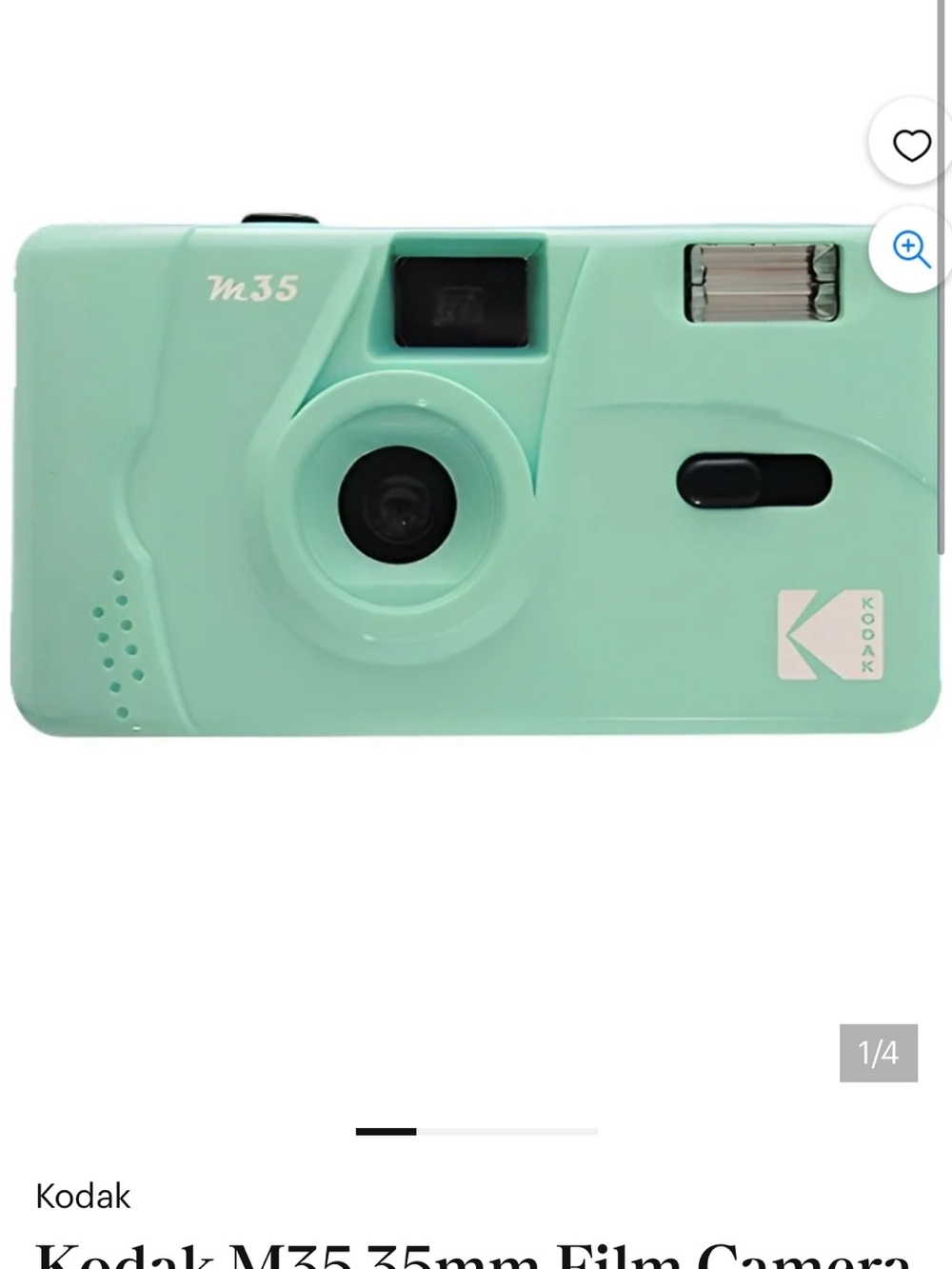 Kodak M35 Compact Point-and-Shoot Camera - Mint Green